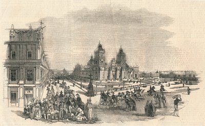 墨西哥大广场，1845年。 作者 不明