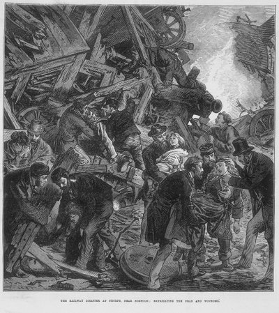 1874年9月10日，诺威奇附近索普的西部大铁路灾难 作者 不明
