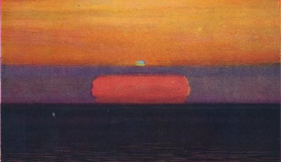 日落时的绿色闪光，大气折射出的夺目的棱镜色彩，c1935 作者 不明