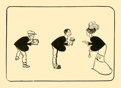 1910年黑桃三人的问候。 作者 不明