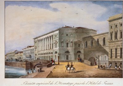 圣彼得堡的冬宫剧院，1840年代。 作者 不明