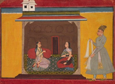 忠实挚爱的女主人公：Rasamanjari的叶子c。 1710。 作者 不明