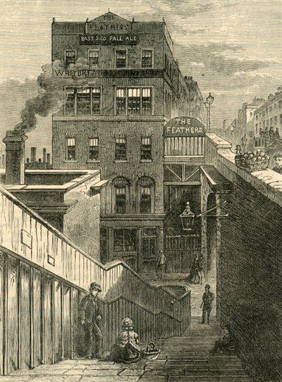 滑铁卢桥路的房屋，建于1878年。 作者 不明
