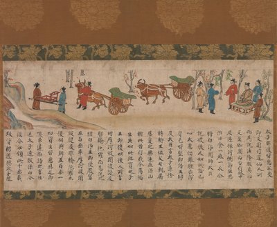 过去和现在的业力图解经》Kako genzai inga kyo emaki，13世纪末。 作者 不明
