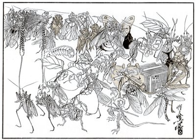 Daimio Cortege昆虫，1878年，1886年 作者 不明