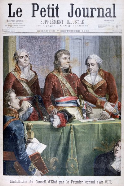 拿破仑第一任领事建立国家委员会，1799年1902年 作者 不明