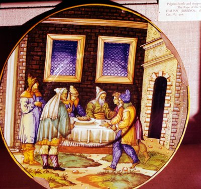 逾越节制度，意大利乌尔比诺陶器盘，约1540-1545年 作者 不明