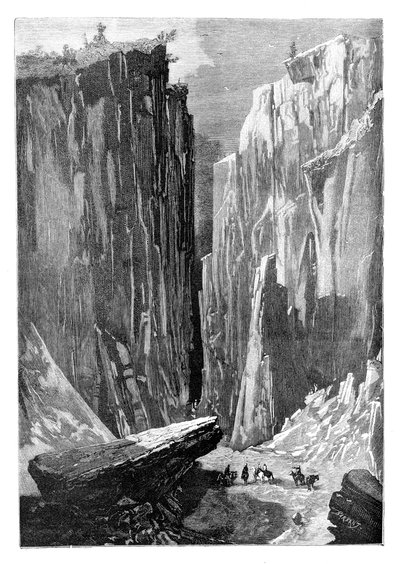铁门在阿富汗喀什-德本特路线上on污，1895年 作者 不明