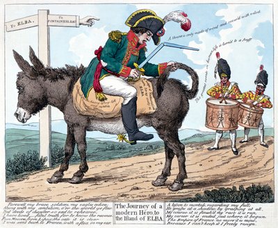 《现代英雄之旅》，到厄尔巴岛，1814年。 作者 Unbekannt