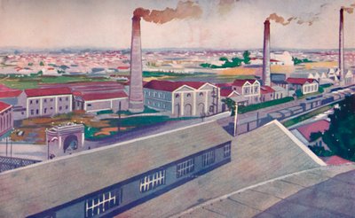 国家黄麻布料公司的黄麻磨坊，1914年 作者 不明