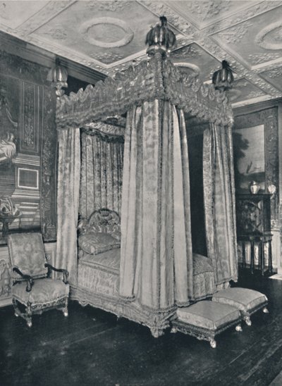 诺尔国王的卧室。贝德斯特（James I）的床架，1928年 作者 不明