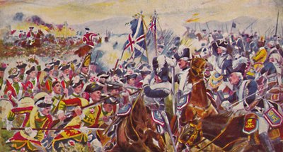 国王拥有的约克郡轻步兵。 1759年，明登在Rosefields战役，1939年 作者 不明