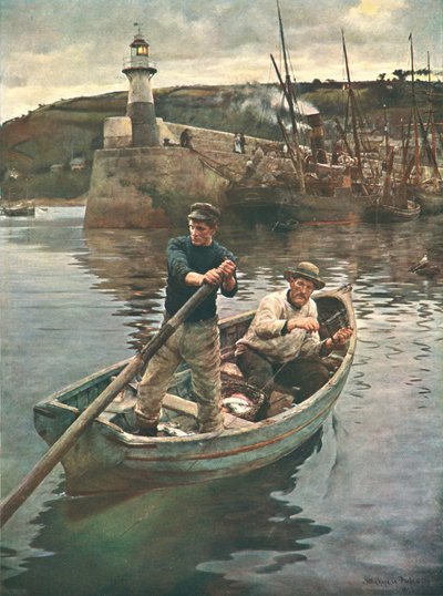 灯塔纽林，康沃尔郡，1893，c1902。 作者 不明