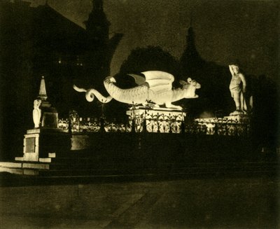 Lindwurm喷泉，奥地利克拉根福，大约于1935年。 作者 Unbekannt