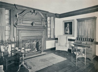 弗朗西斯·科宾大厦的起居室，位于伊登顿，建于1758年，1930年 作者 不明