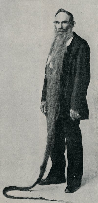 最长的胡子记录，1896年，1910年 作者 不明
