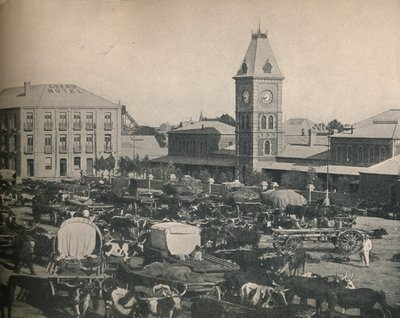 市场，金伯利，摄于1900年。 作者 不明