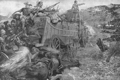1893年的Matabele战争：1901年11月1日，在Imbembezi河上袭击马车掠夺者。 作者 不明