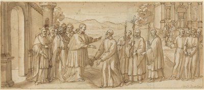 San Carlo Borromeo和San Filippo Neri的会议，约1600年。 作者 不明