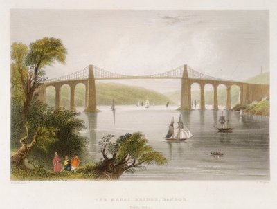 Menai桥，班戈北威尔士，c1826-c1850 作者 不明