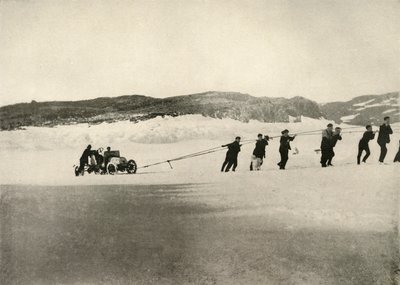船只归还后的“软雪中的汽车”，c1908，1909年。 作者 不明