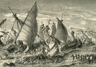 1890年在锡拉丘兹港口举行的海战。 作者 不明