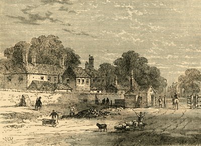 1820年在肯辛顿（Kensington）的老收费公路（Old Turnpike），建于1876年。 作者 不明