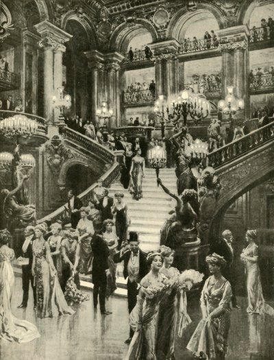 巴黎歌剧院，1910年。 作者 不明