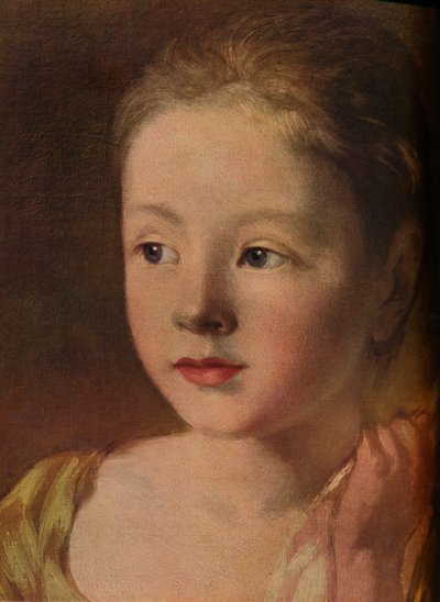 画家女儿追着蝴蝶，细节，c1756，1937年 作者 不明