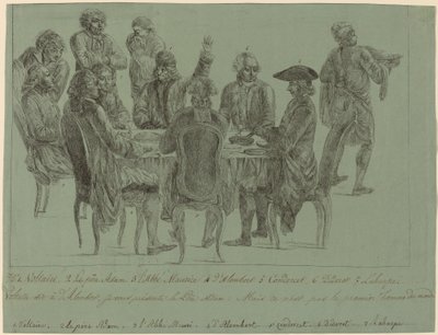 哲学家的饭菜，1772年后。 作者 不明