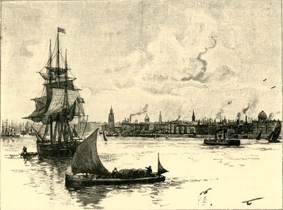 利物浦港口，1898年。 作者 不明