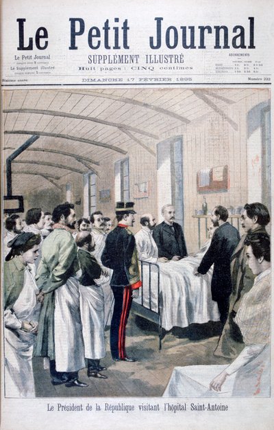 共和国总统费利克斯·佛雷（Felix Faure）于1895年访问巴黎圣安托万医院 作者 Unbekannt