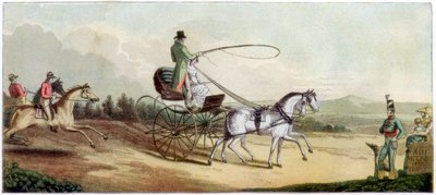1890年18世纪末或19世纪初，摄政王在前往布莱顿的路上驾驶Q夫人 作者 不明