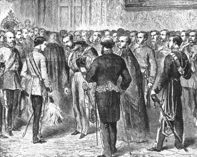 1863年2月18日，威尔士亲王举行第一个堤坝，1901年。 作者 不明