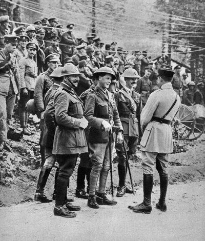1917年，威尔士亲王进入意大利战线 作者 不明