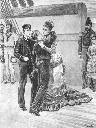 威尔士公主于1880年5月3日在1901年迎接水手儿子归来。 作者 不明