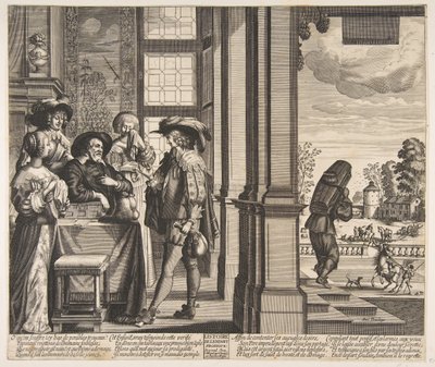败家子离开家，约。 1636。 作者 不明