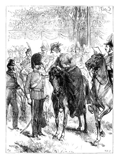 女王在海德公园（Hyde Park）分发维多利亚十字勋章，伦敦，c1850年代，c1888年 作者 不明