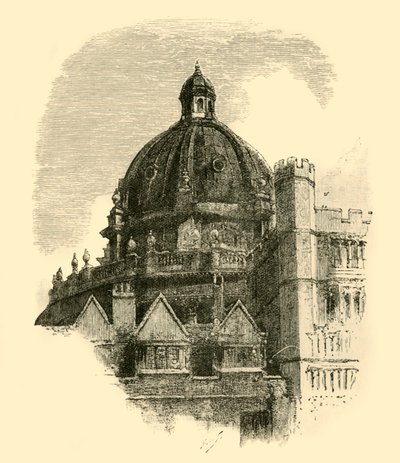 拉德克利夫图书馆（Radcliffe Library），来自Brasenose四方，1898年。 作者 不明