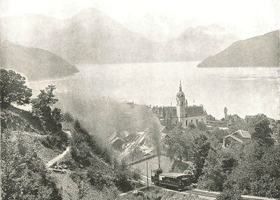 瑞士维兹瑙的瑞吉铁路，1895年。 作者 不明