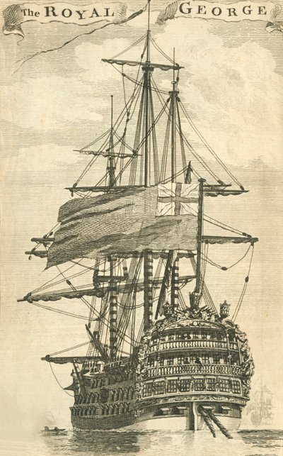 皇家乔治，1756年。 作者 不明