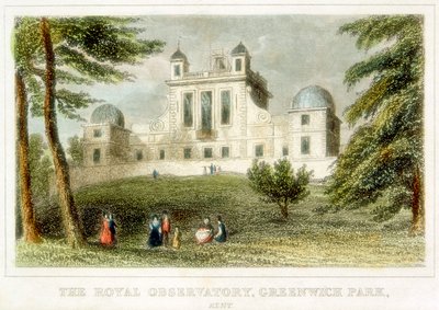 伦敦格林威治公园Flamsteed House皇家格林威治天文台，约1835年 作者 不明