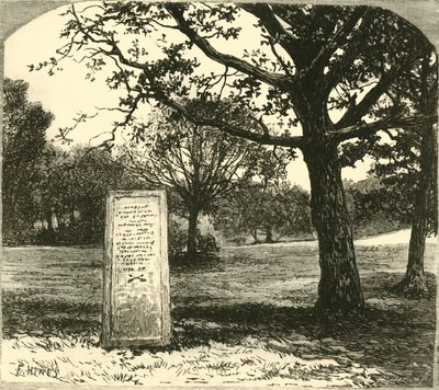 1890年，《新森林里的鲁弗斯石碑》。 作者 不明
