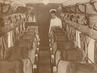 伦敦-巴黎飞机的沙龙，1927年 作者 不明
