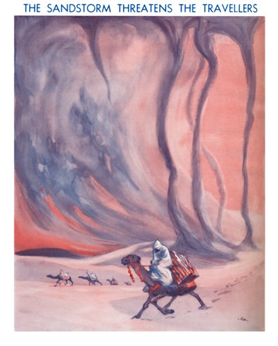 沙尘暴威胁旅行者，1935年 作者 不明