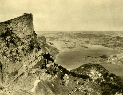 上奥地利州的沙夫堡山和蒙德湖，约建于1935年。 作者 不明
