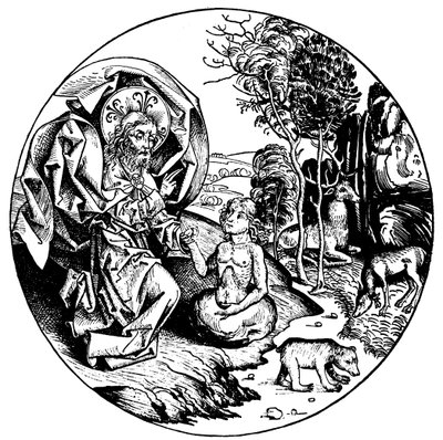 创作的第六天，1493年 作者 不明