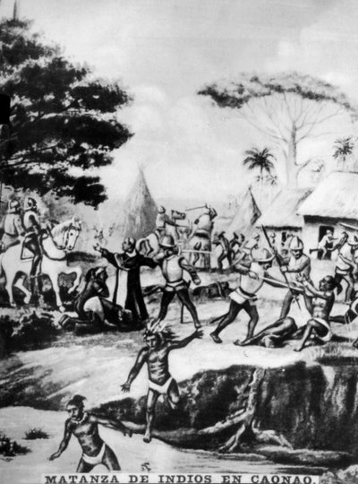 1920年代16世纪在Caonao屠杀当地人 作者 不明
