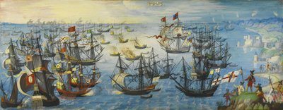 1588年，英格兰南海岸外的西班牙舰队 作者 不明