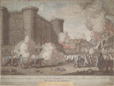 1789年7月14日袭击巴士底狱，1789年 作者 不明